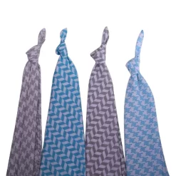 Bacati - Houndstooth/Herringbone Muslin Swaddling Blankets Set Of 4 Aqua/Gray 6 Bacati - Houndstooth/Herringbone Muslin Swaddling Blankets Set Of 4 Aqua/Gray -Nursery Nest Deals Store GUEST 005e8594 8133 4d72 9d2c 702c666a934c