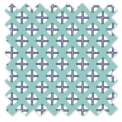 Bacati - Noah Mint Navy 6 Pc Crib Bedding Set With Long Rail Guard Cover 2 Bacati - Noah Mint Navy 6 Pc Crib Bedding Set With Long Rail Guard Cover - Image 2