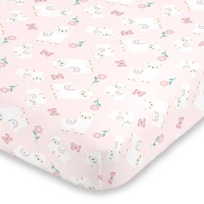 NoJo Little Love Sweet Llama And Butterflies Crib Bedding Set - 3pc 2 NoJo Little Love Sweet Llama And Butterflies Crib Bedding Set - 3pc - Image 2