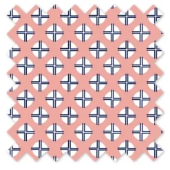 Bacati - Olivia Dots/Cross Coral/Navy Crib/Toddler Bed Skirt