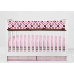 Bacati - Mod Dots Stripes Pink Fuschia Beige Chocolate 10 Pc Crib Bedding Set With Long Rail Guard Cover 14 Bacati - Mod Dots Stripes Pink Fuschia Beige Chocolate 10 Pc Crib Bedding Set With Long Rail Guard Cover -Nursery Nest Deals Store GUEST 067d2170 be61 4aae bd7f b0188f3cc4a7