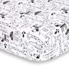 The Peanutshell Fitted Crib Sheets - Black And White Safari Animals - 2pk