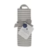 Living Textiles|Single Pack Muslin Grey Stripe