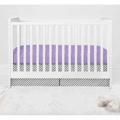 Bacati - Love Gray Lilac 10 Pc Crib Bedding Set With Long Rail Guard Cover -Nursery Nest Deals Store GUEST 0dde2911 bede 439d af1f 79057ce68405