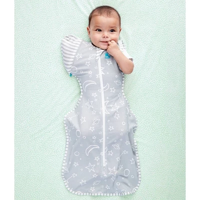 Love To Dream Swaddle Wrap - Moon And Stars Gray 2 Love To Dream Swaddle Wrap - Moon And Stars Gray - Image 2