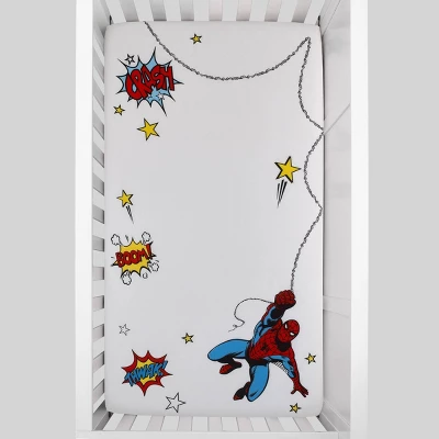 Marvel Spider-Man Photo Op Fitted Crib Sheet 1 Marvel Spider-Man Photo Op Fitted Crib Sheet