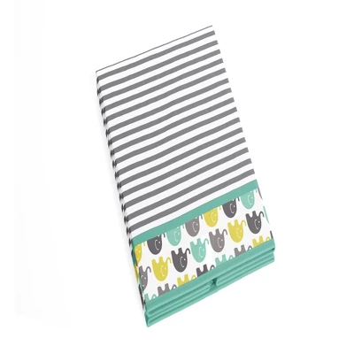 Bacati - Elephants Mint/Yellow/Gray Collapsible Laundry Hamper 2 Bacati - Elephants Mint/Yellow/Gray Collapsible Laundry Hamper - Image 2