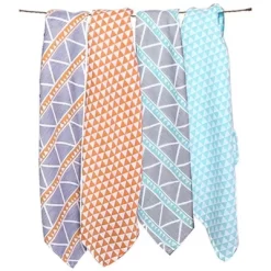 Bacati - Liam Aztec Print Aqua/Orange/Navy Triangles Muslin Swaddling Blankets Set Of 4 -Nursery Nest Deals Store GUEST 18d3456b 5ee8 4993 ac3e dbef05b74e2b