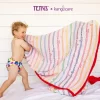 Tetris For Kanga Care Serene Swaddles - Premium Viscose From Bamboo Muslin Reversible Swaddle Blankets (2pk) : Tetrimino Block Party Multi-color