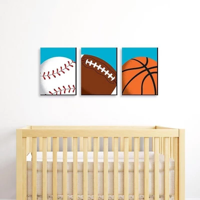 Big Dot Of Happiness Go, Fight, Win - Sports Themed Nursery Wall Art, Kids Room Decor & Game Room Home Décor - 7.5 X 10 Inches - Set Of 3 Prints 1 Big Dot Of Happiness Go, Fight, Win - Sports Themed Nursery Wall Art, Kids Room Decor & Game Room Home Décor - 7.5 X 10 Inches - Set Of 3 Prints