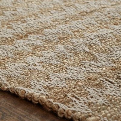Handwoven Eco-Friendly Jute And Cotton Chevron Tassel Indoor Area Rug Or Runner By Blue Nile Mills 4 Handwoven Eco-Friendly Jute And Cotton Chevron Tassel Indoor Area Rug Or Runner By Blue Nile Mills - Image 4