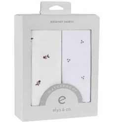 Ely's & Co. Patent Pending Waterproof Sheet Set - Berry And Cluster Dot 2 Pack