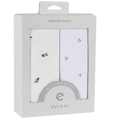 Ely's & Co. Patent Pending Waterproof Sheet Set - Berry And Cluster Dot 2 Pack 1 Ely's & Co. Patent Pending Waterproof Sheet Set - Berry And Cluster Dot 2 Pack