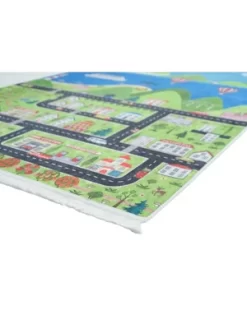 Mother Ruggers Air, Sea LMachine Washable Colorful Kid's Rug