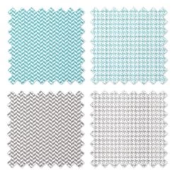 Bacati - Houndstooth/Herringbone Muslin Swaddling Blankets Set Of 4 Aqua/Gray 7 Bacati - Houndstooth/Herringbone Muslin Swaddling Blankets Set Of 4 Aqua/Gray -Nursery Nest Deals Store GUEST 1f9ef096 bd2b 4c62 82d1 cf1046e07cb5