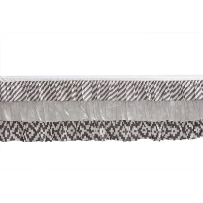 Bacati - Love Gray/Silver 4 Pc Crib Bedding Set With Diaper Caddy 5 Bacati - Love Gray/Silver 4 Pc Crib Bedding Set With Diaper Caddy - Image 5