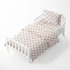Bacati - Stars Orange Muslin 4pc Toddler Bedding Set