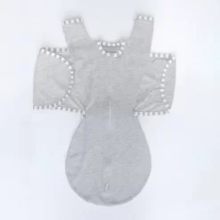 Omni Swaddle Wrap & Arms Up Sleeves & Mitten Cuffs - Heathered Gray With Stripe Trim 0-3 Months -Nursery Nest Deals Store GUEST 211fb1da 60f9 4e5e ad46 d94b11d07412