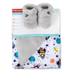 Fisher Price Fisher-Price Space Explorer Sherpa Lined Blanket And Plush Booties -Nursery Nest Deals Store GUEST 22bd9dc4 a1cf 4cb5 8bff b86fe72a275a