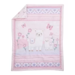 NoJo Little Love Sweet Llama And Butterflies Crib Bedding Set - 3pc