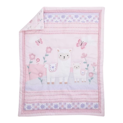 NoJo Little Love Sweet Llama And Butterflies Crib Bedding Set - 3pc 1 NoJo Little Love Sweet Llama And Butterflies Crib Bedding Set - 3pc