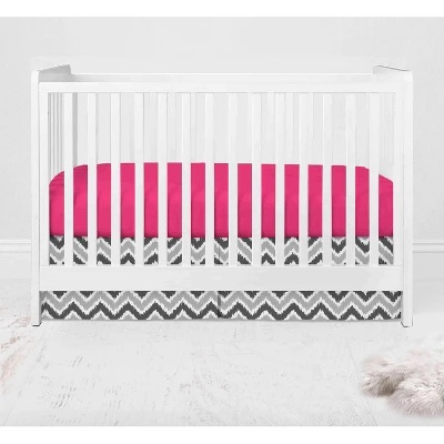 Bacati - Ikat Dots Leopard Pink Grey Muslin Girls 10 Pc Crib Set With Wall Hangings & Mobile 4 Bacati - Ikat Dots Leopard Pink Grey Muslin Girls 10 Pc Crib Set With Wall Hangings & Mobile - Image 4
