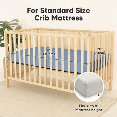 KeaBabies Waterproof Crib Sheets For Boys, Girls, 2pk Baby Fitted Crib Sheet, Waterproof Crib Mattress Protector Sheets 2 KeaBabies Waterproof Crib Sheets For Boys, Girls, 2pk Baby Fitted Crib Sheet, Waterproof Crib Mattress Protector Sheets - Image 2