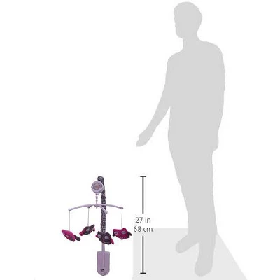 Bacati - Owls Pink/Grey Girls Musical Mobile 1 Bacati - Owls Pink/Grey Girls Musical Mobile