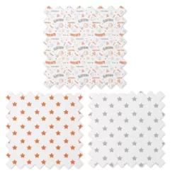 Bacati - Basketball Orange/Gray Muslin Swaddling Blankets Set Of 4 -Nursery Nest Deals Store GUEST 2c065279 6794 4f62 9358 51c860922c84