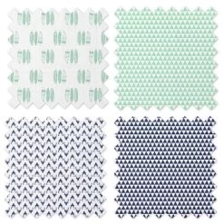 Bacati - Noah Mint/Navy Buck/Feathers/Triangles Muslin Swaddling Blankets Set Of 4 7 Bacati - Noah Mint/Navy Buck/Feathers/Triangles Muslin Swaddling Blankets Set Of 4 -Nursery Nest Deals Store GUEST 2d402f05 d509 48fe b2e5 9f356ed2c156