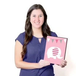 Big Dot Of Happiness Pink Elephant - Baby Girl Nursery Wall Art And Kids Room Decorations - Gift Ideas - 7.5 X 10 Inches - Set Of 3 Prints -Nursery Nest Deals Store GUEST 2f64847b ae1f 49fc 8b31 fe01bc097270