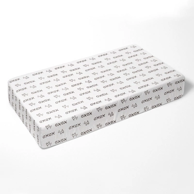 Bacati - Love Gray/Silver 4 Pc Crib Bedding Set With Diaper Caddy 4 Bacati - Love Gray/Silver 4 Pc Crib Bedding Set With Diaper Caddy - Image 4