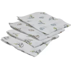Bacati - Happy Monkeys Blue/Green/Gray Boys Muslin Swaddling Blankets Set Of 4 6 Bacati - Happy Monkeys Blue/Green/Gray Boys Muslin Swaddling Blankets Set Of 4 -Nursery Nest Deals Store GUEST 316ed335 9692 49be 9fef eeab80ffd562
