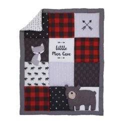 NoJo Little Man Cave Nursery Mini Crib Set - 3pc