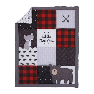 NoJo Little Man Cave Nursery Mini Crib Set - 3pc 1 NoJo Little Man Cave Nursery Mini Crib Set - 3pc