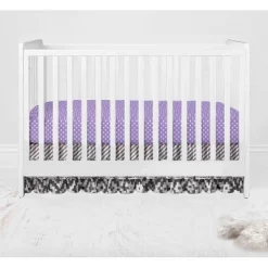 Bacati - Love Gray Lilac 4 Pc Crib Bedding Set With Diaper Caddy 11 Bacati - Love Gray Lilac 4 Pc Crib Bedding Set With Diaper Caddy -Nursery Nest Deals Store GUEST 34453e37 bd99 4bde 875f 6514374e982d
