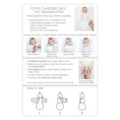 Omni Swaddle Wrap & Arms Up Sleeves & Mitten Cuffs - Heathered Gray With Stripe Trim 0-3 Months -Nursery Nest Deals Store GUEST 378ce07f 359f 4b91 934f a9209948bedb