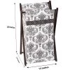 Bacati - Classic Damask White/black Laundry Hamper With Wooden Frame