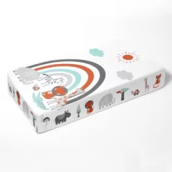 Bacati - Jungle Safari Aqua Orange Gray 4 Pc Cotton Crib Bedding Set With Diaper Caddy -Nursery Nest Deals Store GUEST 39c57636 48fe 4506 a321 363ae52a0bd2 1