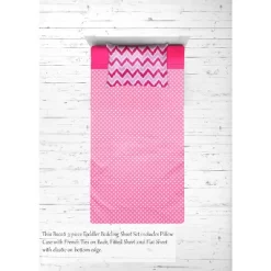 Bacati - MixNMatch Pink Chevron Dots 3 Pc Toddler Sheet Set -Nursery Nest Deals Store GUEST 3a63e414 6884 4dc2 843f 3a83a7b94d32