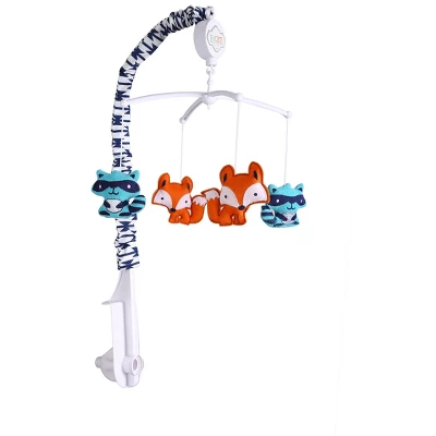 Bacati - Aztec Print Liam Aqua Orange Navy 10 Pc Crib Bedding Set With Long Rail Guard Cover 2 Bacati - Aztec Print Liam Aqua Orange Navy 10 Pc Crib Bedding Set With Long Rail Guard Cover - Image 2