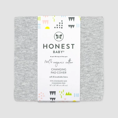 Honest Baby Organic Cotton Changing Pad Cover - Light Heather Gray 2 Honest Baby Organic Cotton Changing Pad Cover - Light Heather Gray - Image 2