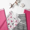 Bacati - Owls In The Woods Pink Fuschia Gray 4 Pc Toddler Bedding Set