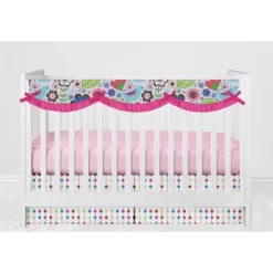 Bacati - Botanical Floral Birds Pink Multicolor 6 Pc Crib Bedding Set With Long Rail Guard Cover -Nursery Nest Deals Store GUEST 407cbe4f 67f0 42b1 be4d 7275c9ecdd81