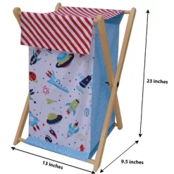 Bacati - Space Multicolor Boys Laundry Hamper With Wooden Frame -Nursery Nest Deals Store GUEST 40d91f60 5168 4c70 b022 a305494d9a77