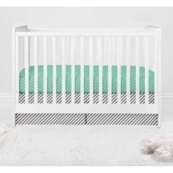 Bacati - Love Gray Mint 10 Pc Crib Bedding Set With Long Rail Guard Cover -Nursery Nest Deals Store GUEST 44b1b12f 72e7 489b 892d 1d58ba263547
