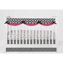 Bacati - Love Black Fuschia 10 Pc Crib Bedding Set With Long Rail Guard Cover -Nursery Nest Deals Store GUEST 45bf4175 9783 4216 938d 5ceb04b8b597