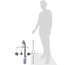 Bacati - Woodlands Gray/Beige Neutral Musical Mobile