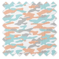 Bacati - Jungle Safari Camo Boys Aqua/Orange Muslin 100 Percent Cotton Muslin Universal Baby US Standard Crib Or Toddler Bed Fitted Sheet -Nursery Nest Deals Store GUEST 488755c5 3681 49f9 8c58 ff72b43e7caf