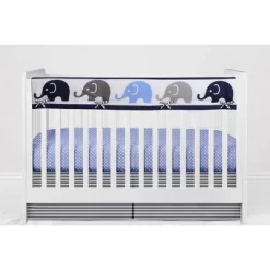 Bacati - Elephants Blue/Navy/Gray 10 Pc Crib Bedding Set With Long Rail Guard Cover 15 Bacati - Elephants Blue/Navy/Gray 10 Pc Crib Bedding Set With Long Rail Guard Cover -Nursery Nest Deals Store GUEST 48d06168 9157 420f 8ccb 8192a35199d2